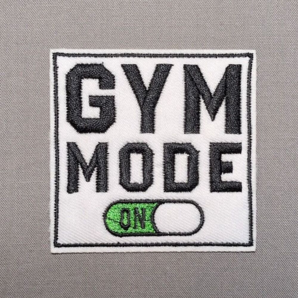 Gym Mode Iron On Patch | Fitness Embroidered Patch